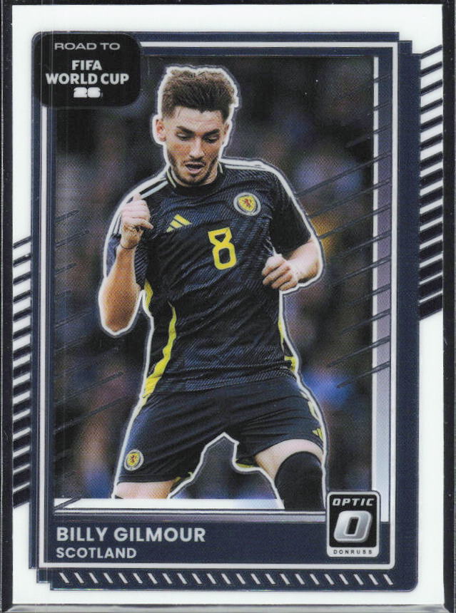 Billy Gilmour 2025-26 Donruss Road to FIFA World Cup Optic #134 – framsida