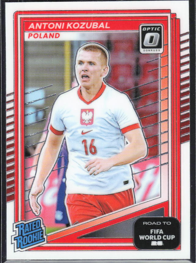 Antoni Kozubal 2025-26 Donruss Road to FIFA World Cup Optic Rated Rookie #227 – framsida