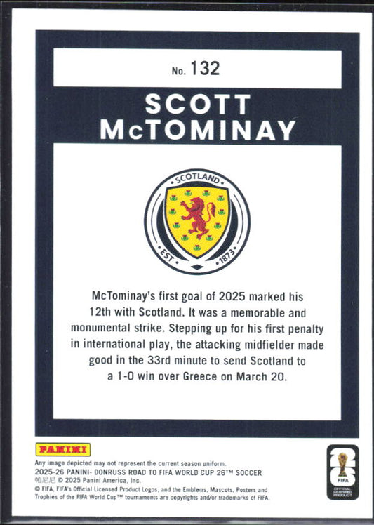 Scott McTominay 2025-26 Donruss Road to FIFA World Cup #132 – baksida