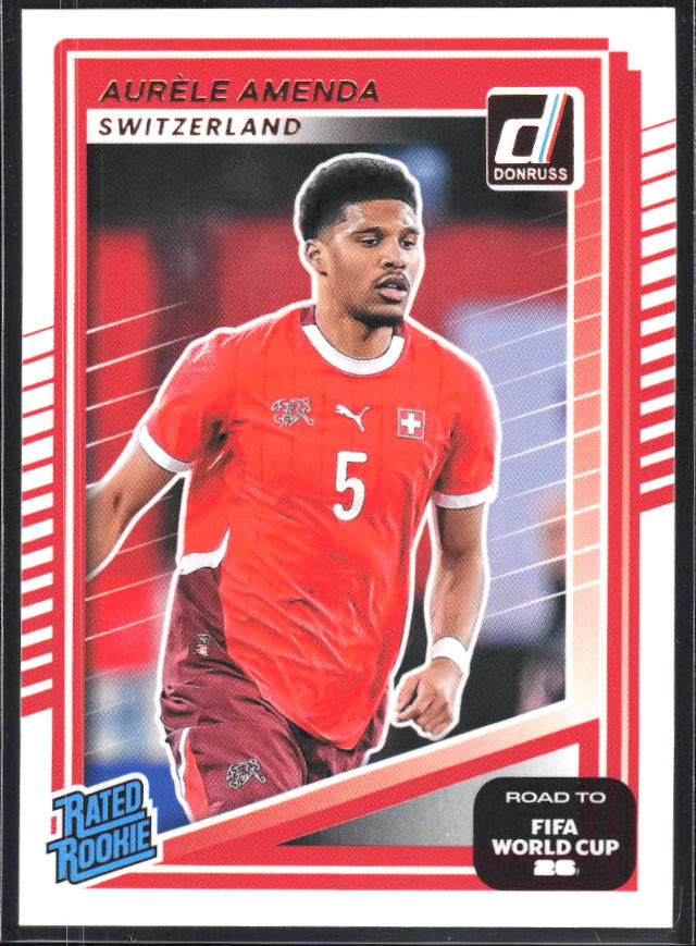 Aurèle Amenda 2025-26 Donruss Road to FIFA World Cup Rated Rookie #248 – framsida