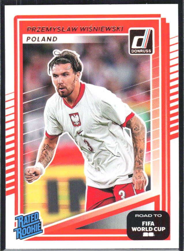 Przemysław Wiśniewski 2025-26 Donruss Road to FIFA World Cup Rated Rookie #228 – framsida