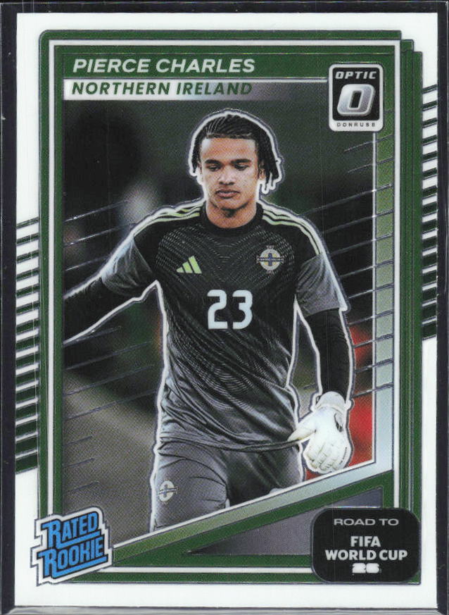 Pierce Charles 2025-26 Donruss Road to FIFA World Cup Optic Rated Rookie #221 – framsida