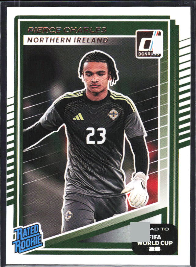 Pierce Charles 2025-26 Donruss Road to FIFA World Cup Rated Rookie #221 – framsida