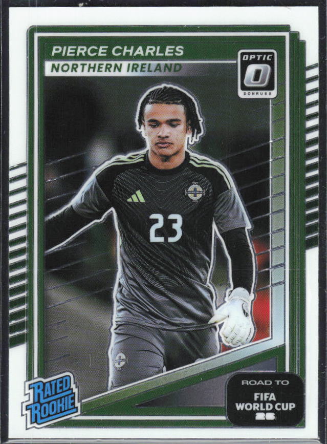 Pierce Charles 2025-26 Donruss Road to FIFA World Cup Optic Rated Rookie #221 – framsida