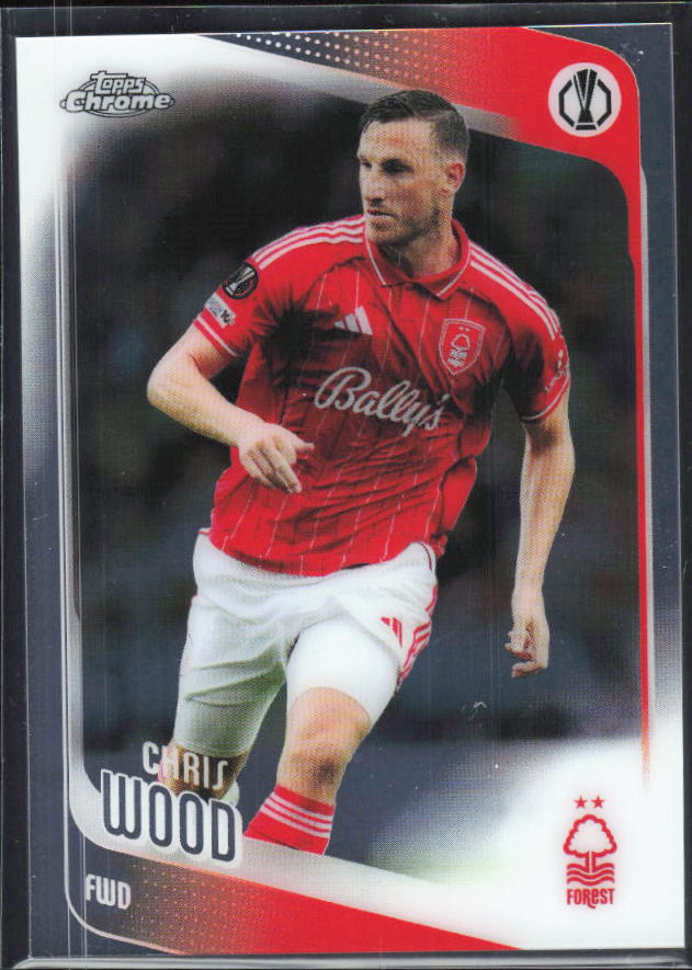 Chris Wood 2025-26 Chrome UEFA #186 – framsida