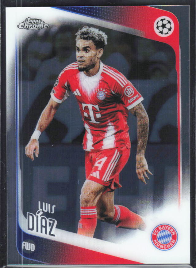 Luis Díaz 2025-26 Chrome UEFA #179 – framsida