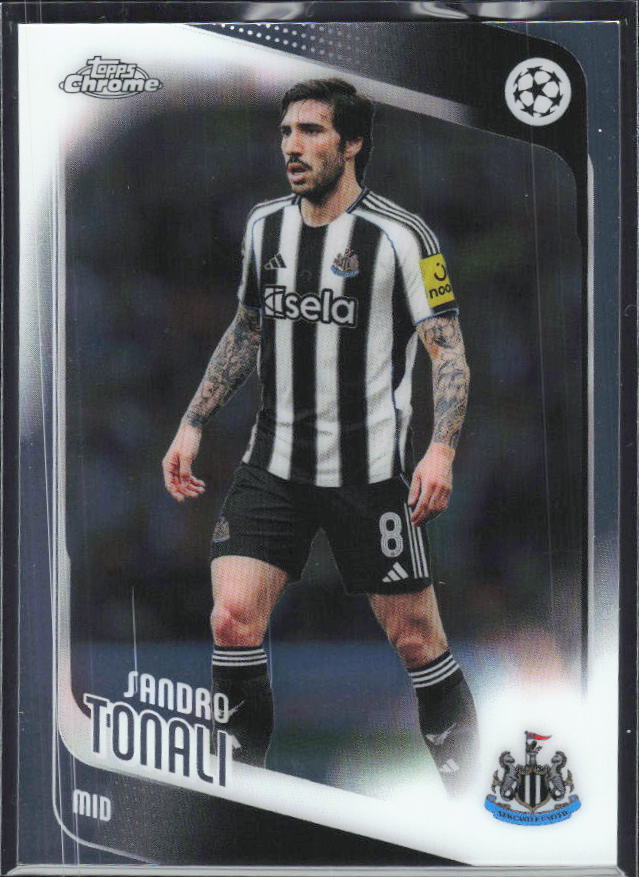 Sandro Tonali 2025-26 Chrome UEFA #109 – framsida