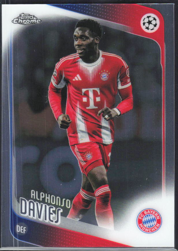 Alphonso Davies 2025-26 Chrome UEFA #90 – framsida