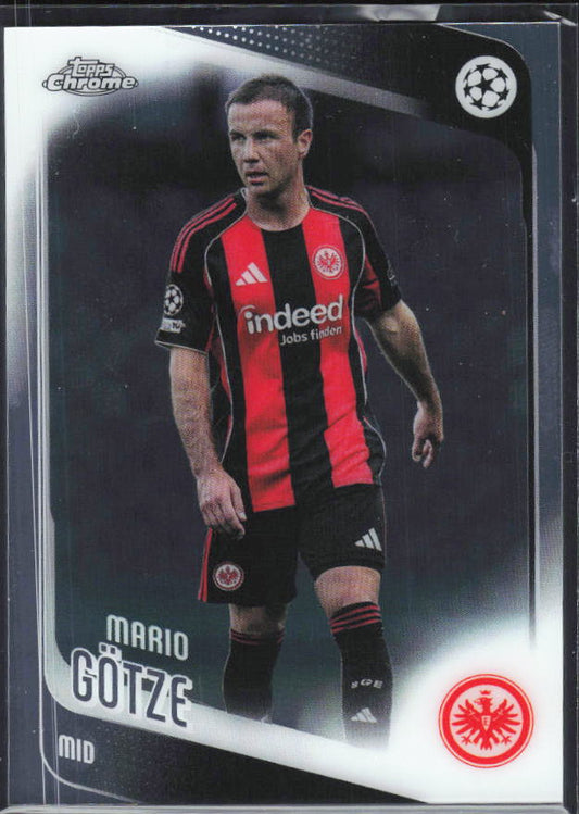 Mario Götze 2025-26 Chrome UEFA #162 – framsida
