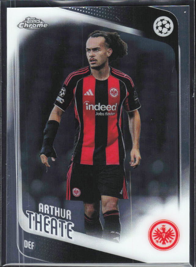 Arthur Theate 2025-26 Chrome UEFA #119 – framsida