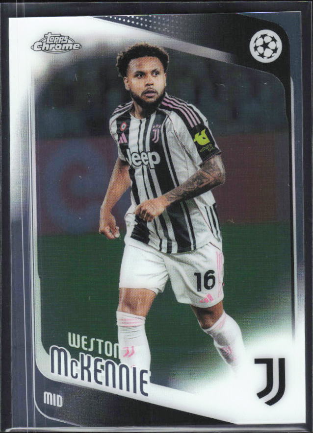 Weston McKennie 2025-26 Chrome UEFA #15 – framsida
