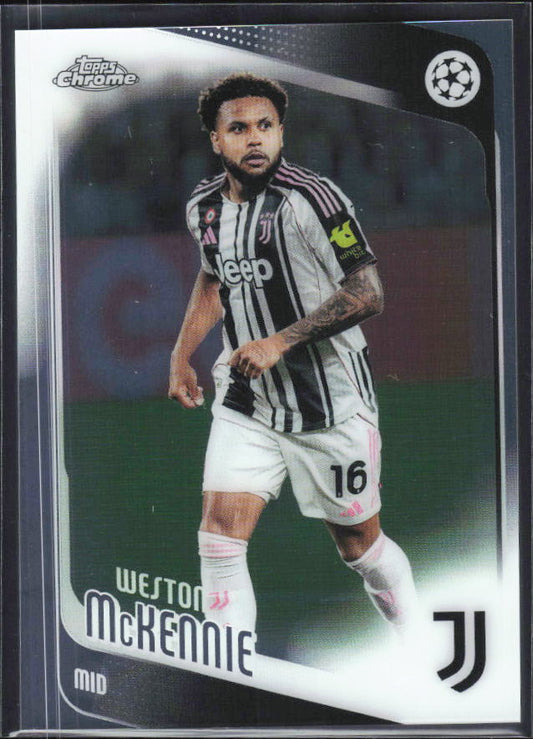 Weston McKennie 2025-26 Chrome UEFA #15 – framsida
