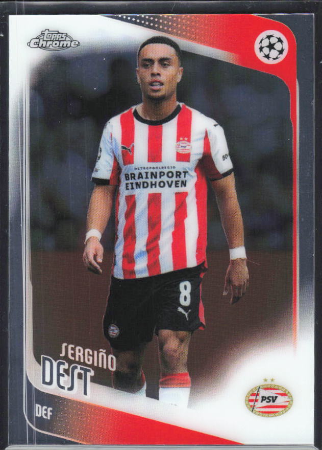 Sergiño Dest 2025-26 Chrome UEFA #169 – framsida