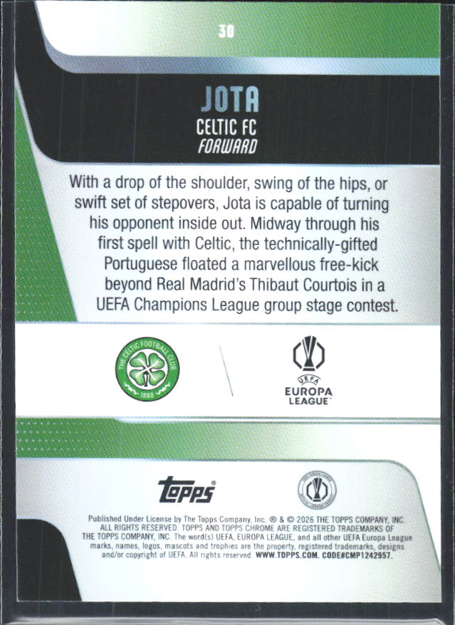 Jota 2025-26 Chrome UEFA #30 – baksida