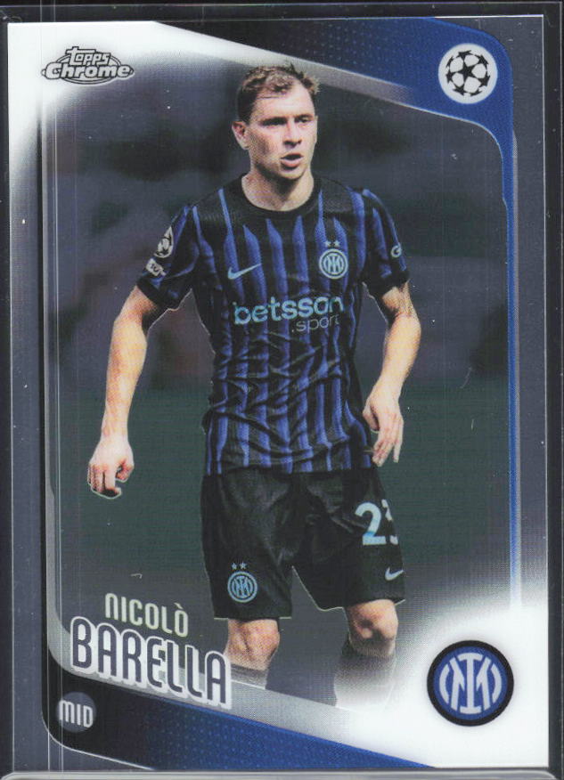 Nicolò Barella 2025-26 Chrome UEFA #108 – framsida