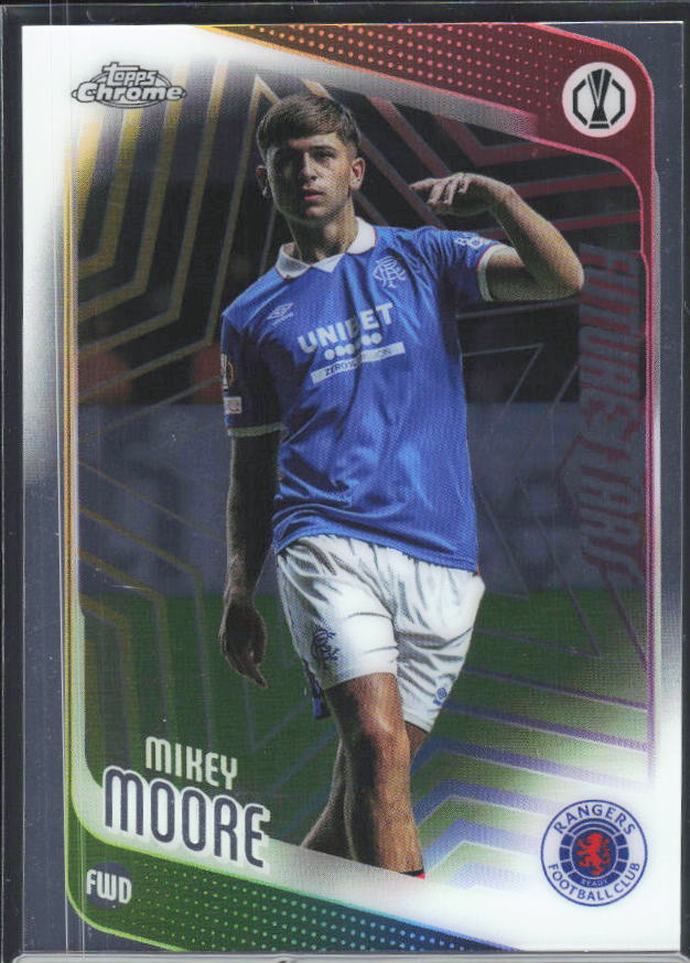 Mikey Moore 2025-26 Chrome UEFA Future Stars #56 – framsida