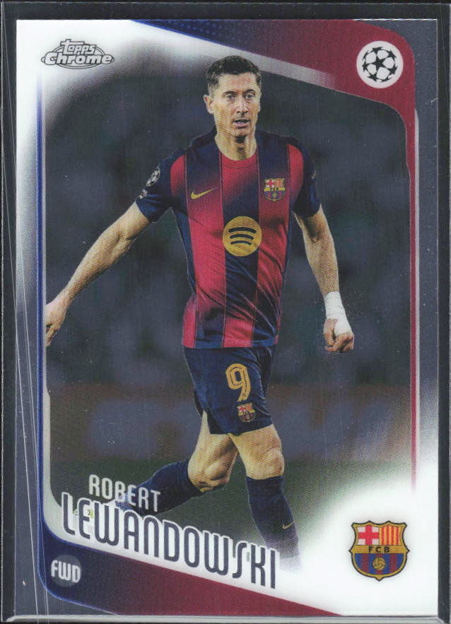 Robert Lewandowski 2025-26 Chrome UEFA #54 – framsida