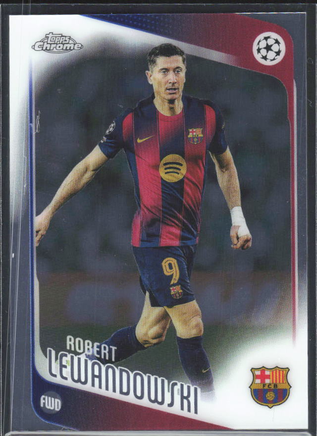 Robert Lewandowski 2025-26 Chrome UEFA #54 – framsida