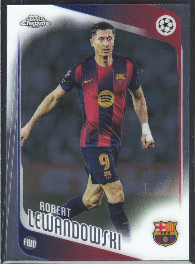 Robert Lewandowski 2025-26 Chrome UEFA #54 – framsida
