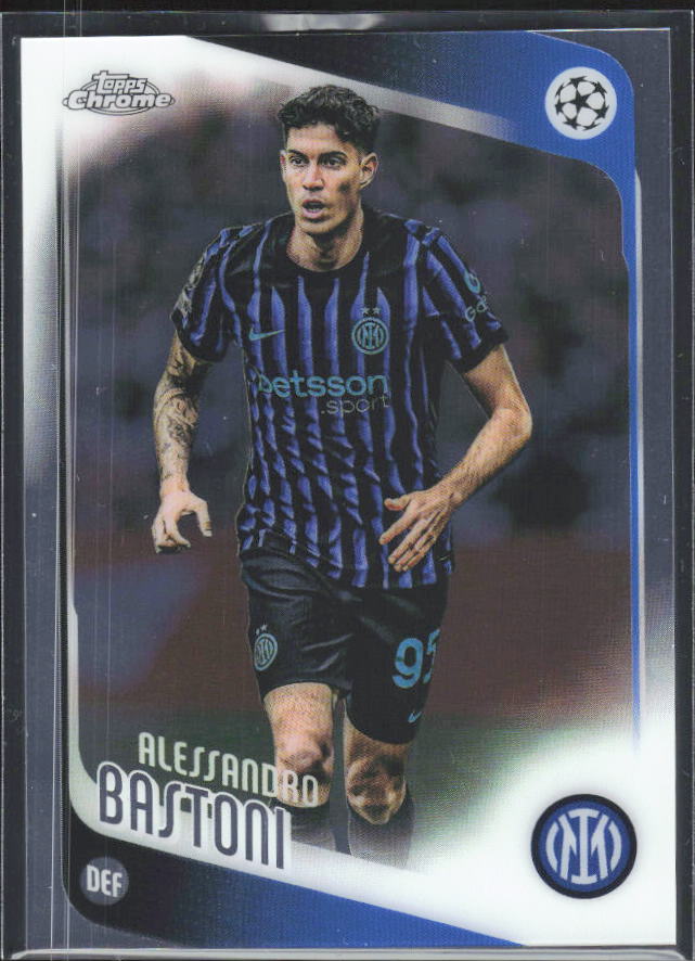 Alessandro Bastoni 2025-26 Chrome UEFA #143 – framsida