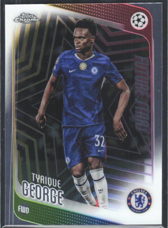 Tyrique George 2025-26 Chrome UEFA Future Stars #58 – framsida