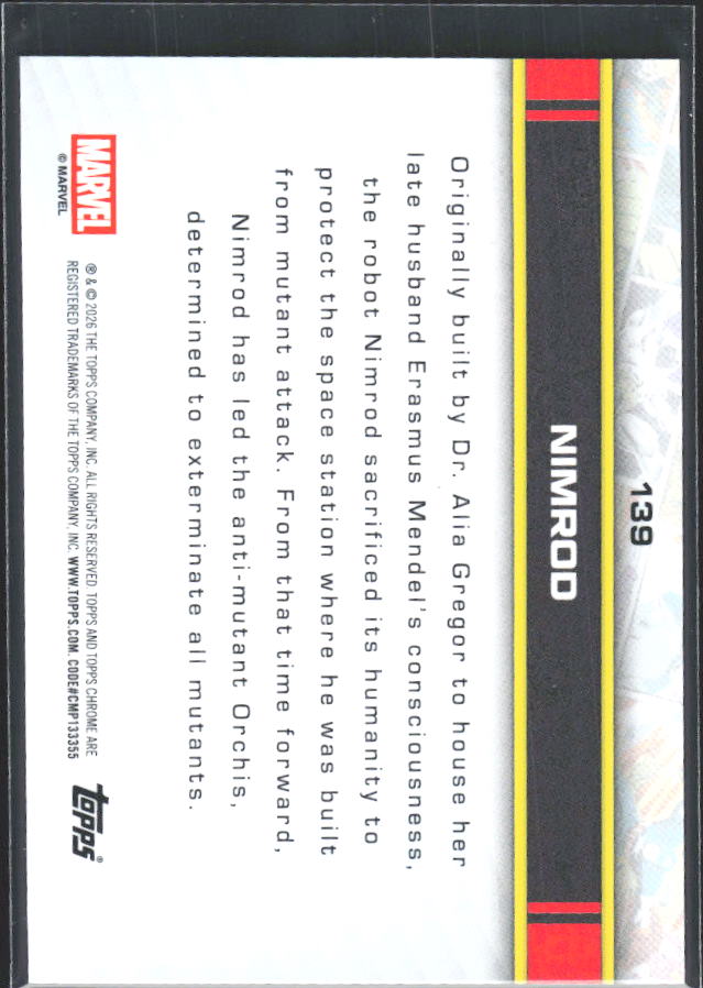 Nimrod 2026 Chrome Marvel #139 – baksida