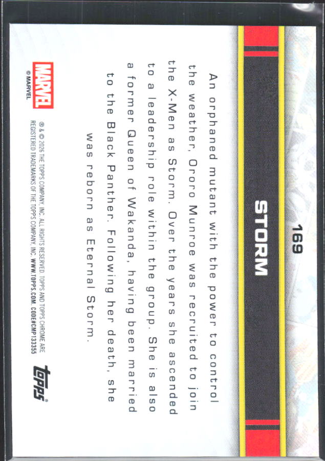 Storm 2026 Chrome Marvel #169 – baksida
