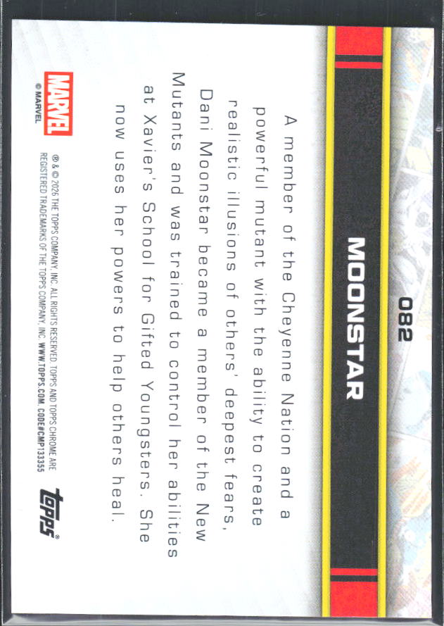 Moonstar 2026 Chrome Marvel #082 – baksida