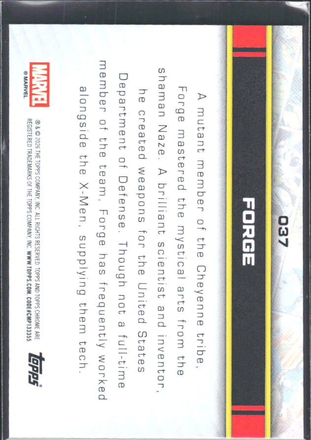 Forge 2026 Chrome Marvel #037 – baksida