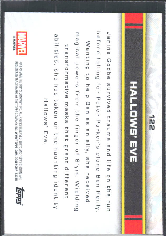 Hallows' Eve 2026 Chrome Marvel #122 – baksida