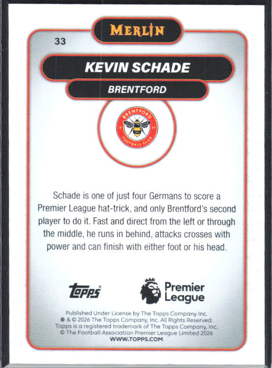 Kevin Schade 2026 Merlin Premier League #33 – baksida