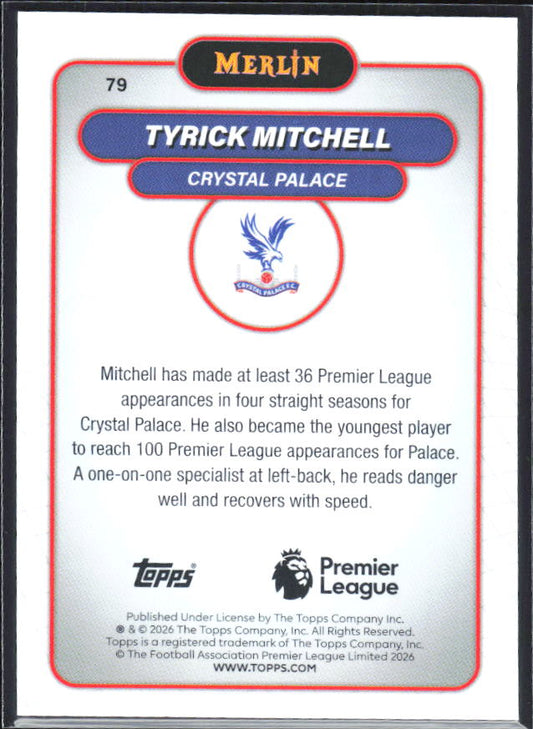 Tyrick Mitchell 2026 Merlin Premier League #79 – baksida