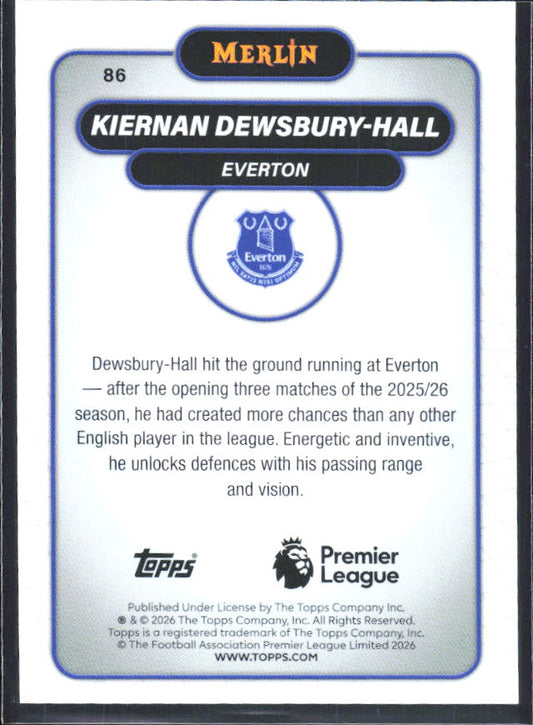 Kiernan Dewsbury-Hall 2026 Merlin Premier League #86 – baksida