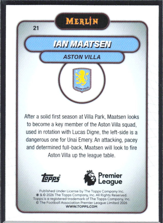 Ian Maatsen 2026 Merlin Premier League #21 – baksida