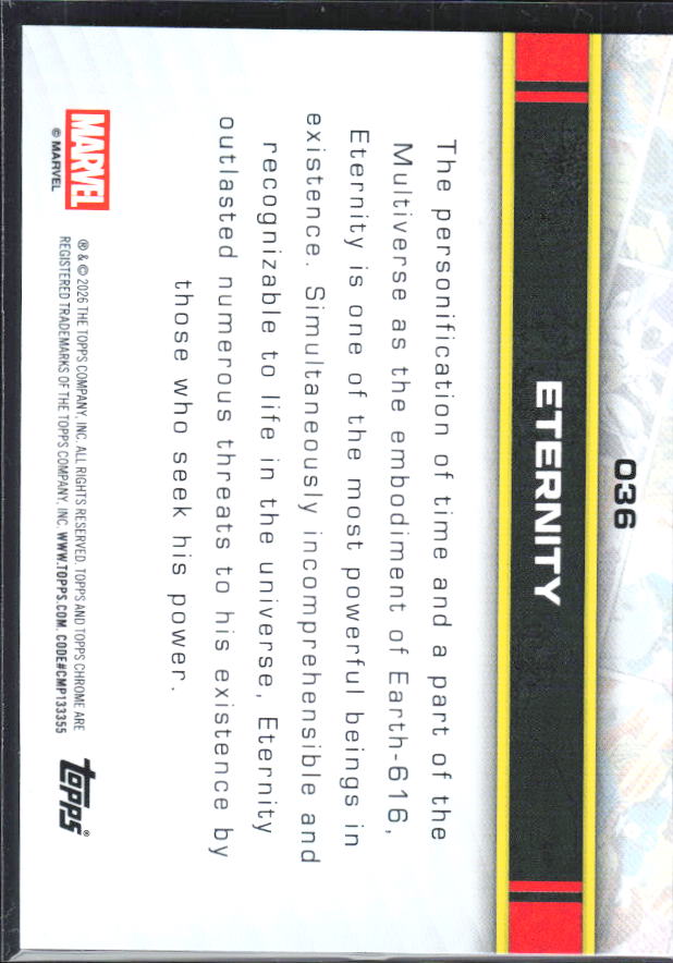 Eternity 2026 Chrome Marvel #036 – baksida