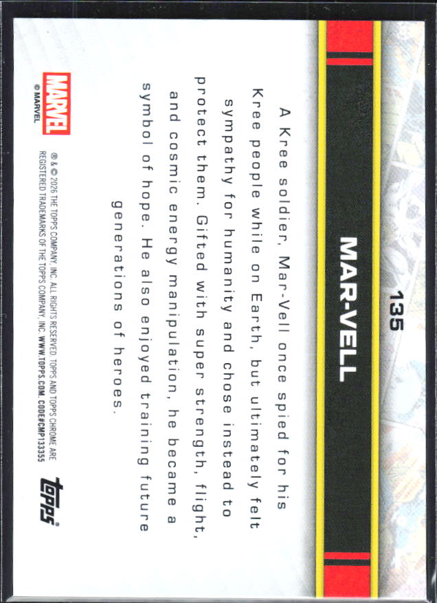 Mar-Vell 2026 Chrome Marvel #135 – baksida