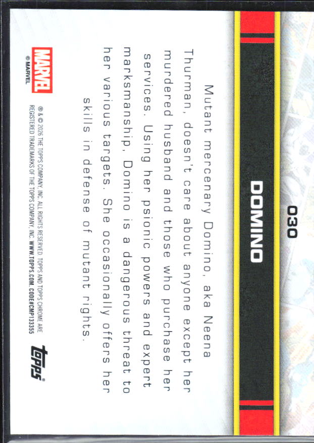 Domino 2026 Chrome Marvel #030 – baksida