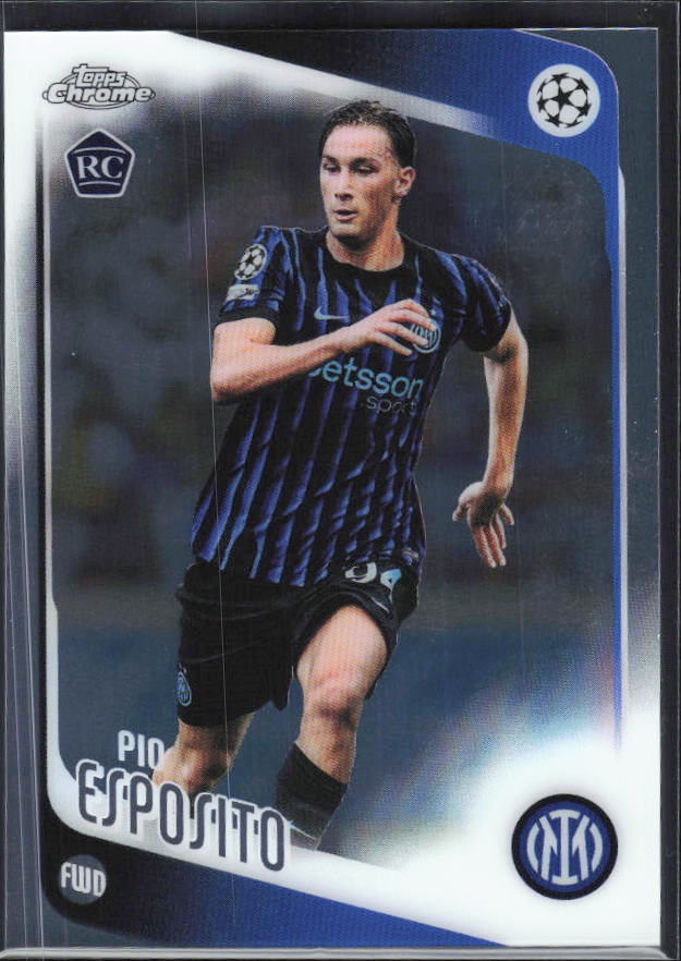 Pio Esposito 2025-26 Chrome UEFA RC #163 – framsida