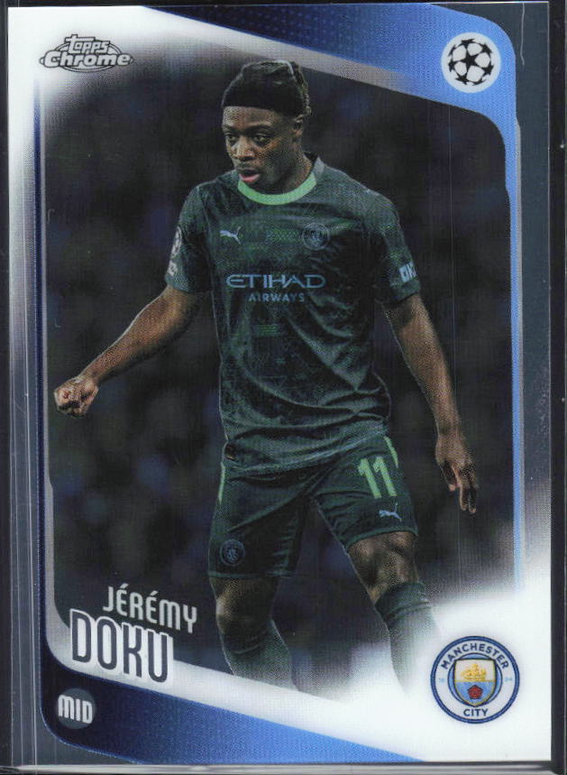Jérémy Doku 2025-26 Chrome UEFA #47 – framsida
