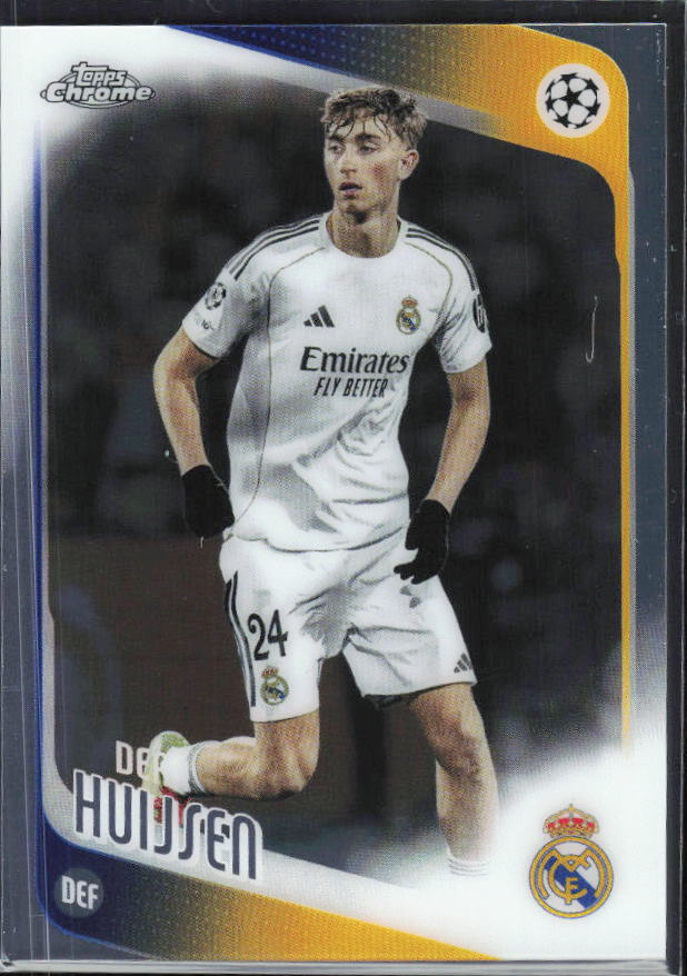 Dean Huijsen 2025-26 Chrome UEFA #39 – framsida