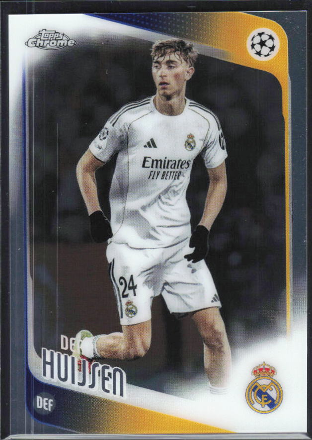 Dean Huijsen 2025-26 Chrome UEFA #39 – framsida