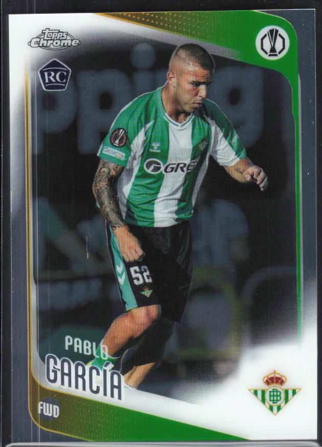 Pablo García 2025-26 Chrome UEFA RC #174 – framsida