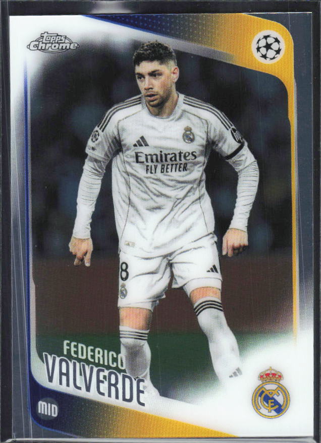 Federico Valverde 2025-26 Chrome UEFA #65 – framsida