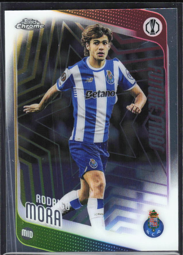 Rodrigo Mora 2025-26 Chrome UEFA Future Stars #83 – framsida