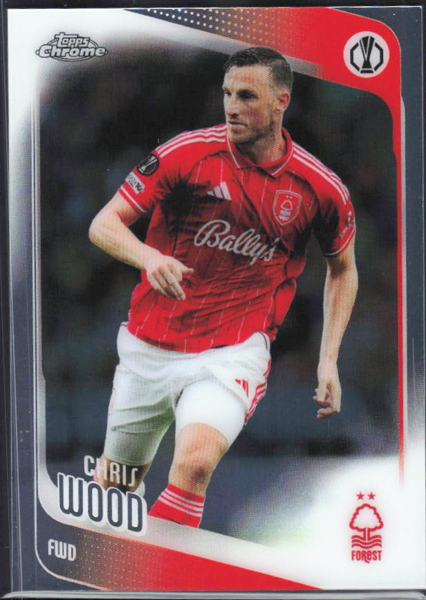 Chris Wood 2025-26 Chrome UEFA #186 – framsida