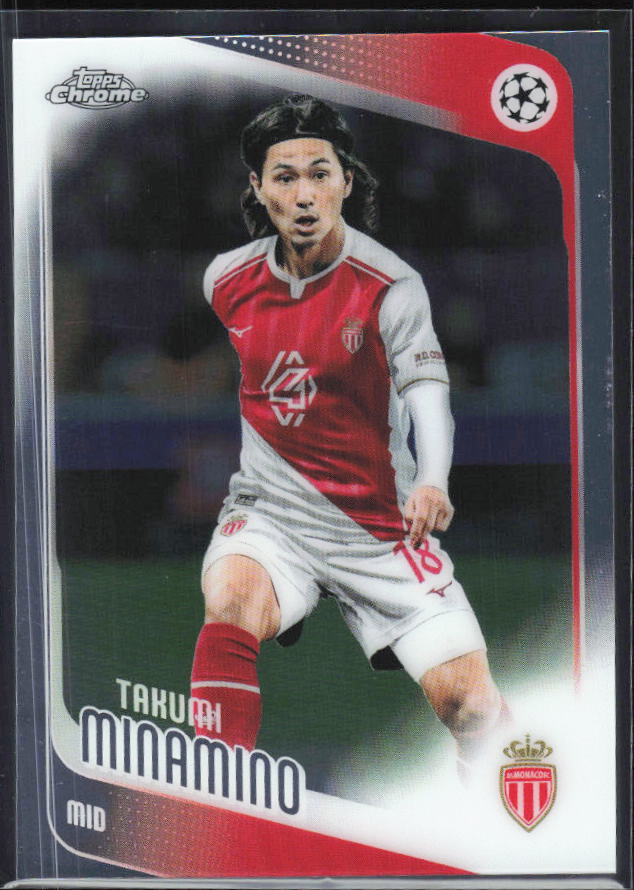 Takumi Minamino 2025-26 Chrome UEFA #123 – framsida