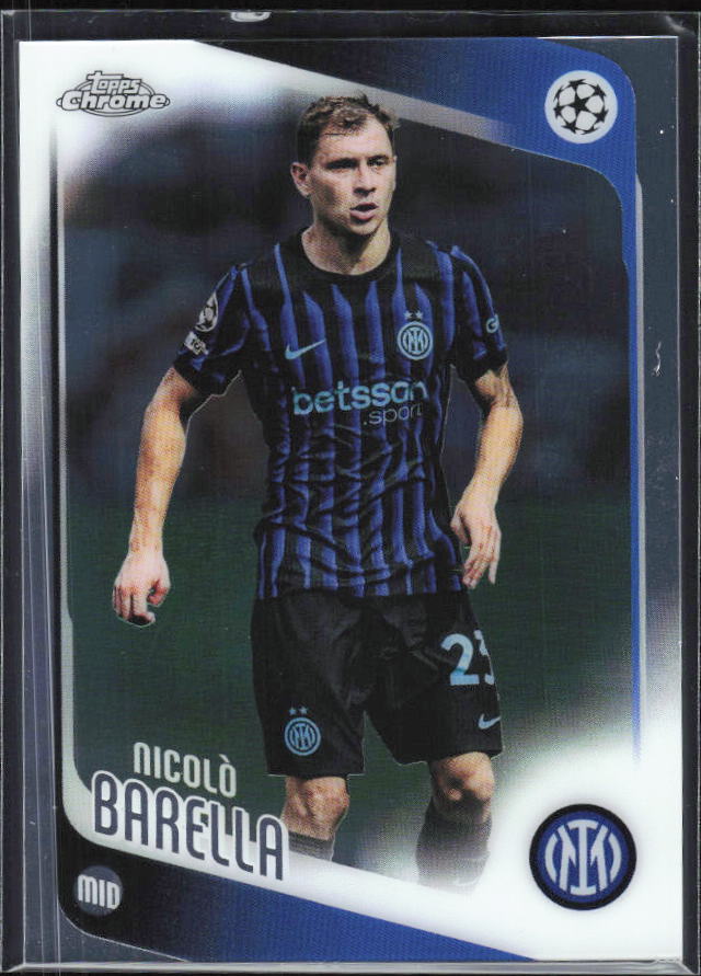 Nicolò Barella 2025-26 Chrome UEFA #108 – framsida