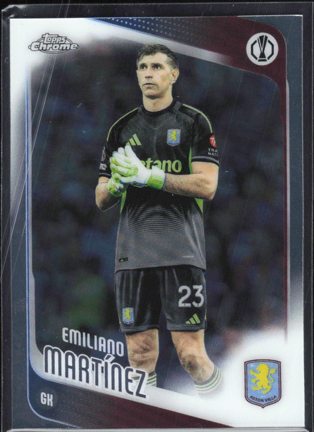 Emiliano Martínez 2025-26 Chrome UEFA #75 – framsida
