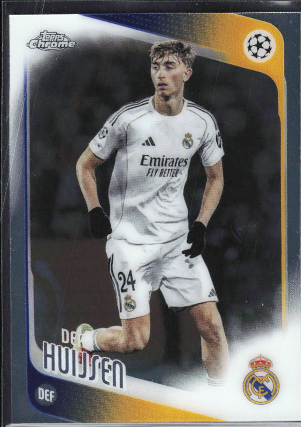 Dean Huijsen 2025-26 Chrome UEFA #39 – framsida