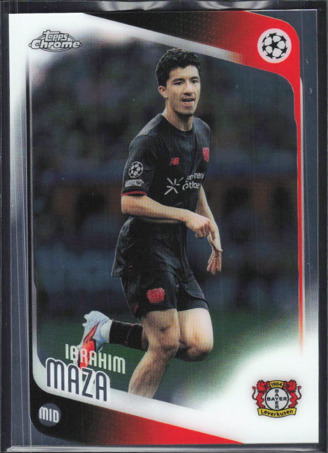 Ibrahim Maza 2025-26 Chrome UEFA #72 – framsida